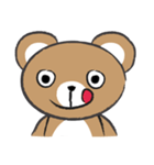 round round brown bear（個別スタンプ：38）