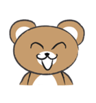round round brown bear（個別スタンプ：40）
