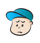 blue cap boy（個別スタンプ：35）