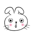 round face rabbit（個別スタンプ：8）