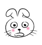 round face rabbit（個別スタンプ：11）