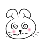 round face rabbit（個別スタンプ：25）
