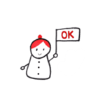 雪だるまの女の子（個別スタンプ：1）