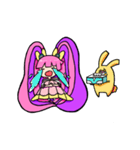 ぐうたらちゃんとうさぎ（個別スタンプ：4）