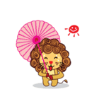 Cute and Active Lion（個別スタンプ：3）