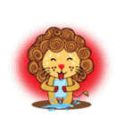 Cute and Active Lion（個別スタンプ：4）