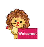 Cute and Active Lion（個別スタンプ：13）