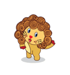 Cute and Active Lion（個別スタンプ：18）