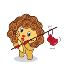 Cute and Active Lion（個別スタンプ：38）