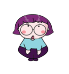 A Girl Wearing Eyeglasses（個別スタンプ：5）