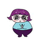 A Girl Wearing Eyeglasses（個別スタンプ：9）