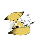 しっぽキツネときどきシマエナガ（個別スタンプ：28）