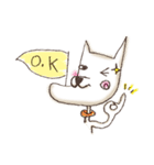 しゃくれ犬（個別スタンプ：4）