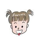cute little girl with hair tied（個別スタンプ：7）