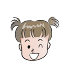 cute little girl with hair tied（個別スタンプ：8）