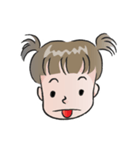 cute little girl with hair tied（個別スタンプ：15）