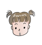 cute little girl with hair tied（個別スタンプ：23）