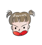 cute little girl with hair tied（個別スタンプ：32）