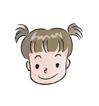 cute little girl with hair tied（個別スタンプ：40）