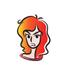 curls red hair girl（個別スタンプ：6）