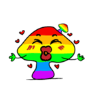 Colorful Rainbow Mushrooms（個別スタンプ：24）