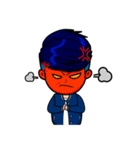 Men in Navy blue（個別スタンプ：4）