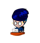Men in Navy blue（個別スタンプ：5）