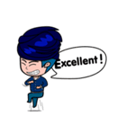 Men in Navy blue（個別スタンプ：7）