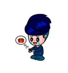 Men in Navy blue（個別スタンプ：9）