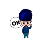 Men in Navy blue（個別スタンプ：17）