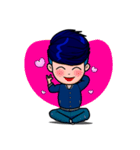 Men in Navy blue（個別スタンプ：18）