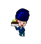 Men in Navy blue（個別スタンプ：30）