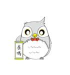 the serious owl（個別スタンプ：8）