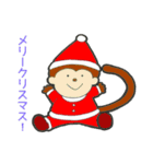 クリスマス、お正月、白いふわふわワンコ（個別スタンプ：2）