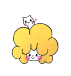 白にゃんこ、時々アフロ。（個別スタンプ：3）