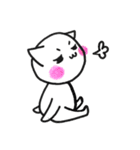 白にゃんこ、時々アフロ。（個別スタンプ：9）