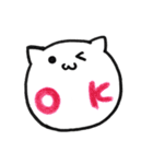 白にゃんこ、時々アフロ。（個別スタンプ：12）