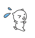 白にゃんこ、時々アフロ。（個別スタンプ：14）