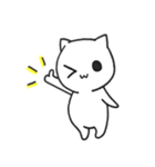 白にゃんこ、時々アフロ。（個別スタンプ：16）