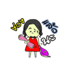ガールパワーは1時間ステッカー。（個別スタンプ：4）