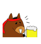 お茶目な馬（個別スタンプ：4）