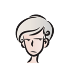 Short gray hair girl（個別スタンプ：20）