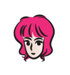 pink hair beauty（個別スタンプ：3）