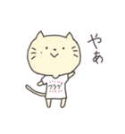 変わったTシャツを着たねこ（個別スタンプ：1）