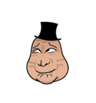 Mr. Black Hat and His Facial Expressions（個別スタンプ：8）