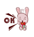 Lovely happy rabbit（個別スタンプ：5）