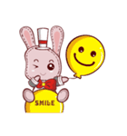 Lovely happy rabbit（個別スタンプ：18）