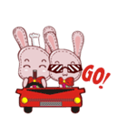 Lovely happy rabbit（個別スタンプ：22）