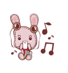 Lovely happy rabbit（個別スタンプ：34）