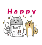 秋田犬、柴犬スタンプ（個別スタンプ：35）